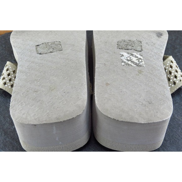 SKECHERS Sz 7 M Brown Flip Flop Synthetic Women Sandals - Picture 6 of 7